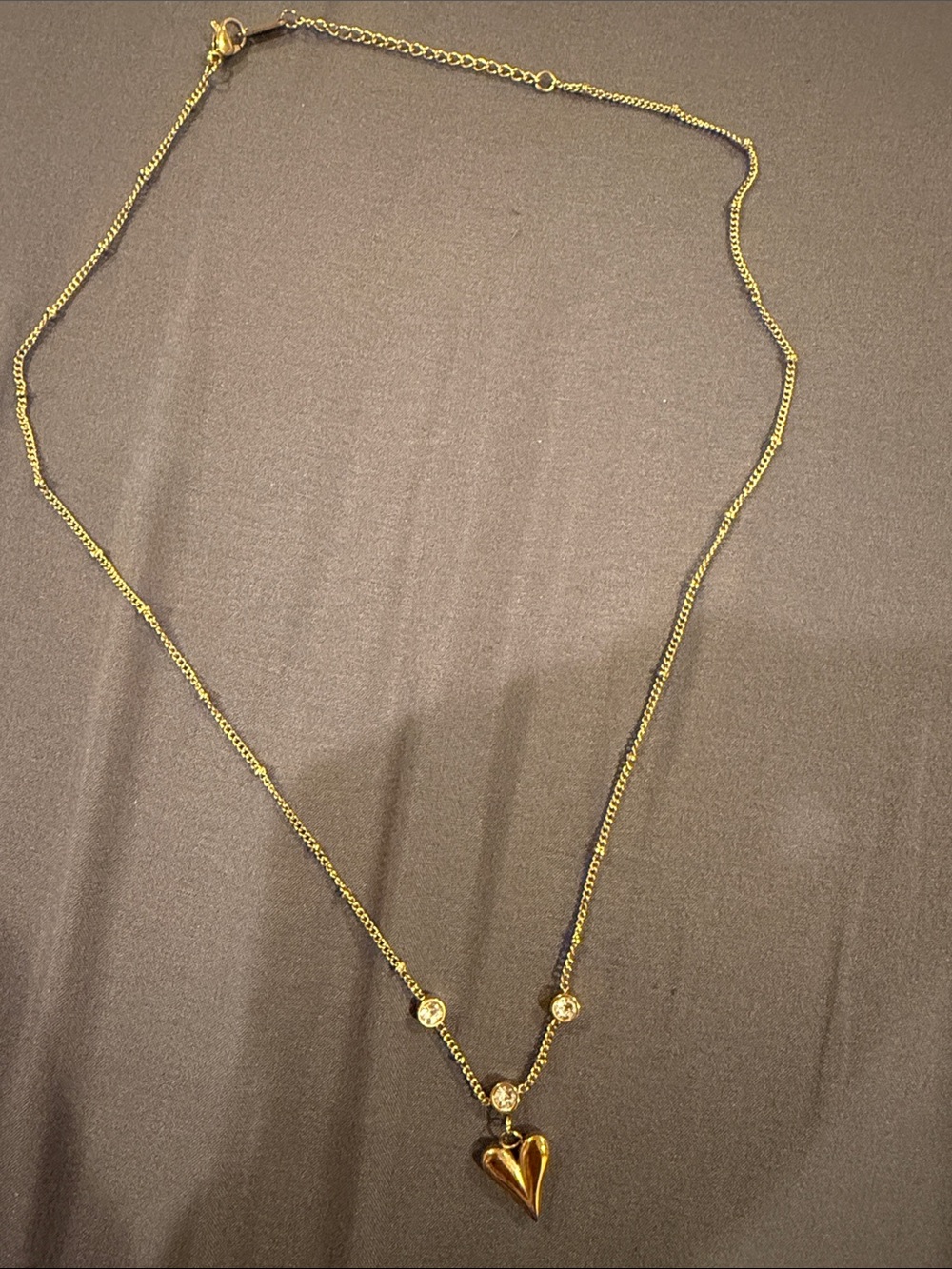 Steel Heart Pendant Necklace - Women Jewelry